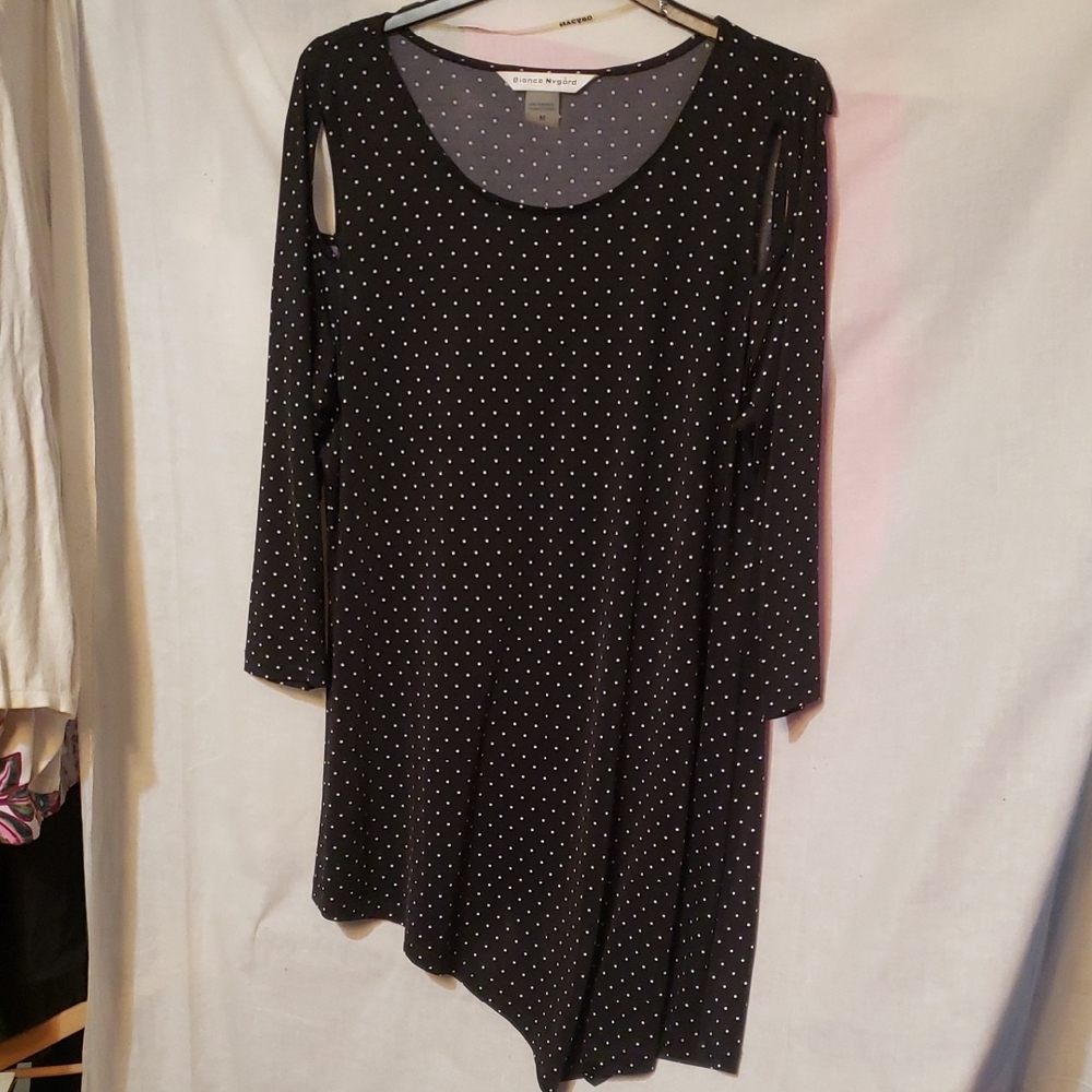Black Polka Dot Women's Tunic